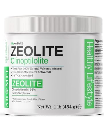 Aromel Zeolite Powder | 1 Pound - 454 g | Ultra FINE Less-Than 1 µm | Clinoptilolite 95% | 3X Activated | Safe, Gentle, & Effective Energy | Original Zeolite Powder (454 Servings) | by Myherbalid