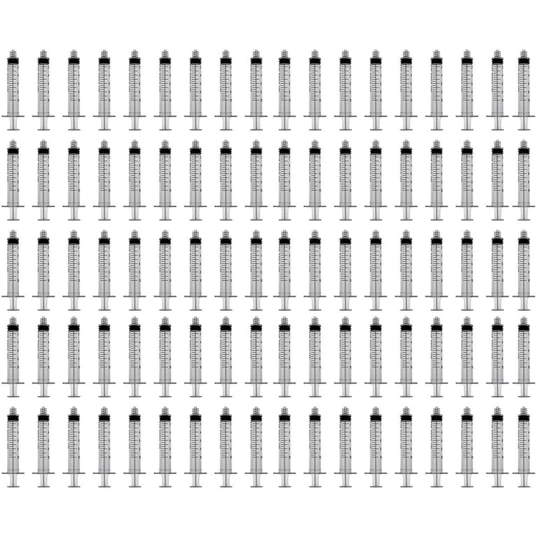 10ml Syringe Sterile with Luer Lock Tip | (No Needle) Individually Sealed | 100 Syringes