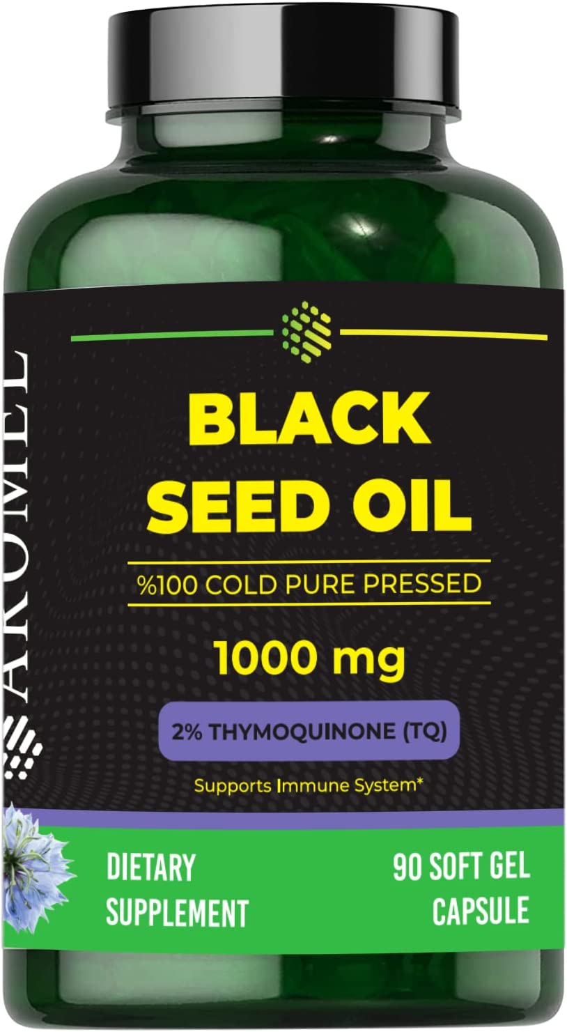 Black Seed Oil Capsules, 90 Days Supply, 2% Thymoquinone, Non-GMO, Gluten Free